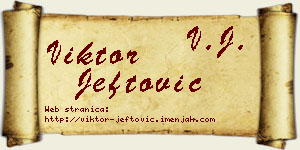 Viktor Jeftović vizit kartica